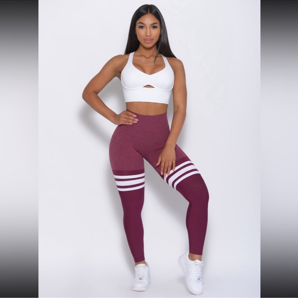 Bombshell Sportswear Burgundy thigh high leggings